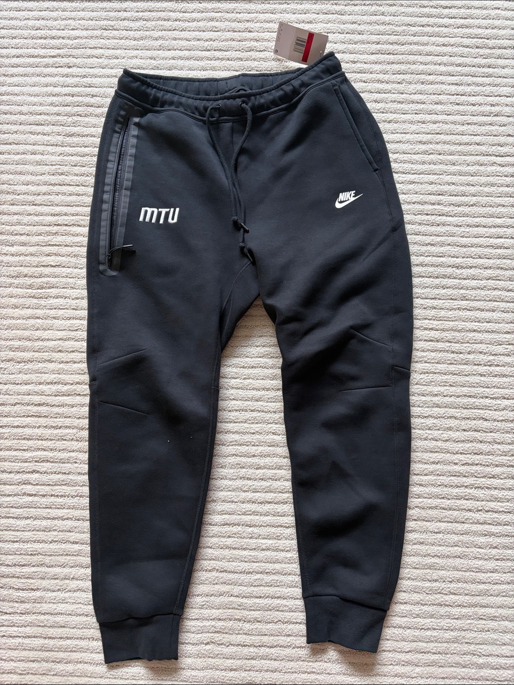 Nike Black Jogger Sweatpants with White Logos